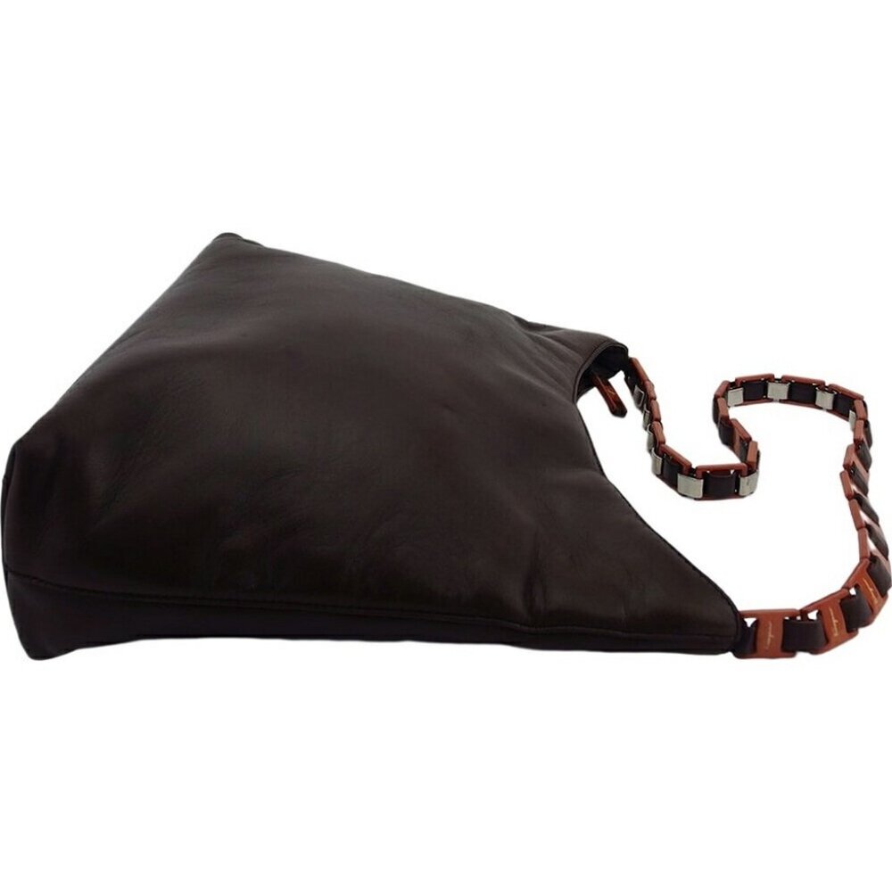 Salvatore Ferragamo Shoulder Bag Brown orange Women Authentic secondhand